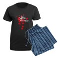 thumbnail image 5 of CafePress - Graciefinal2 3WHT Women's Dark Pajamas - Women's Short Sleeve Print T-Shirt and Pants Dark Cotton Pajama Set, 5 of 7