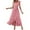 Pink-05, variant on STETMN Womens Oversized Maxi Dresses Square Neck Smocked Ruffle Sleeve Dress A Line Summer Sundress