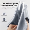 thumbnail image 3 of KKFEN-Microfiber Glass Cleaning Cloth 12 PK, Lint Free Streak Free, Reusable Magic Cleaning Cloth for Cleaning Windows, Glasses, Mirrors, Screens, Stainless Steel, and More Grey-12\u201d×12\u201d, 3 of 4