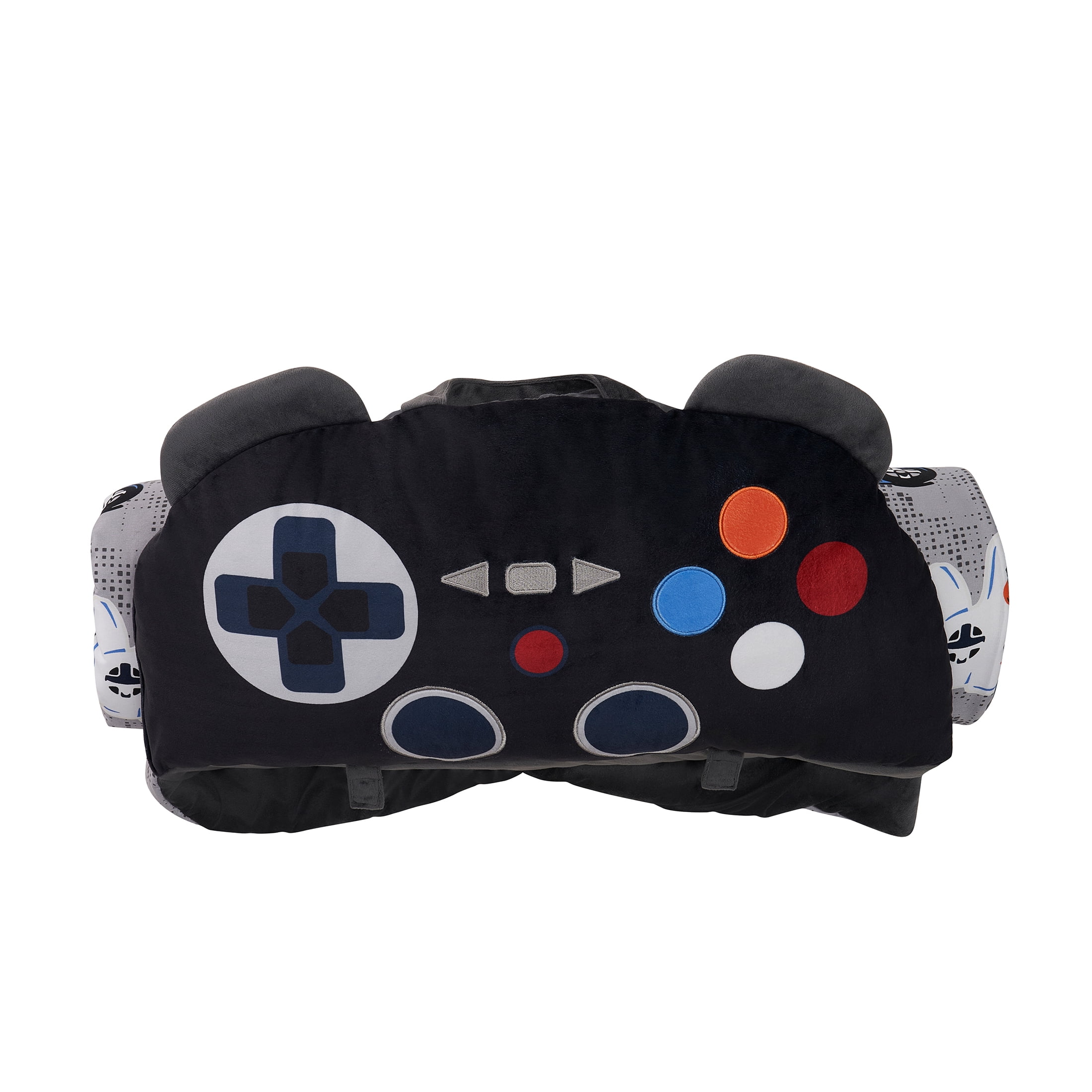 Your Zone Black Gamer Glow in the Dark Child Nap Mat, 24" x 70"