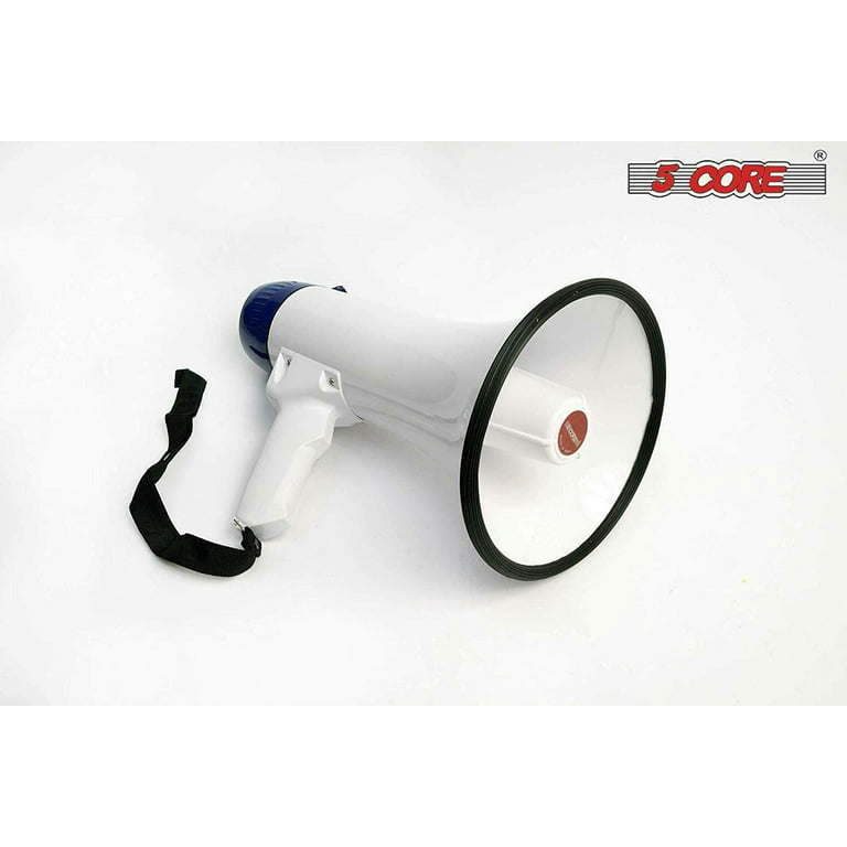 5 Core Megaphone Handheld Bullhorn Cheer Loudspeaker Bull Horn Speaker Megaphono Siren Sling Strap Portable