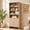 Nature Oak, variant on Merluxy 71“ Modern Bookcase with Storage Cabinets, 6-Tier Wood Bookshelf with Doors & Adjustable Shelves, for Living Room, Bedroom, Rustic Brown