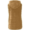 thumbnail image 4 of Quinlirra Puffer Vest Women with Hood Women's Faux-FurGilet Sleeveless Waistcoat Body Solid Color Hooded Jacket Coat Outwear Tops, 4 of 5