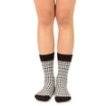 thumbnail image 4 of TeeHee Fashion Wool Boot Crew Socks for Women and Men 3-Pair Pack (Women-Houndstooth), 4 of 4