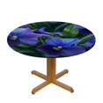 thumbnail image 3 of Orinice Blue Flowers Circle Shape Round Table Cover Stain Resistant Washable Indoor Outdoor Tablecloth Kitchen Dining Wedding Parties Outdoor Fitted 100% Polyester Fiber 42-46, 3 of 8