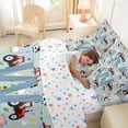 thumbnail image 5 of Catabedysis Blue Letter W 7-Piece Twin Bedding,Cute Cattle Sheep Bedding Comforter Set,Colorful Stars Reversible For Boys, 5 of 7