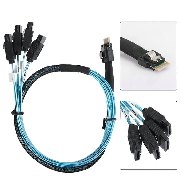 Computer Data Transmission Cable, Serial Technology Computer MINI Cable 12Gbps SFF 8654 To 4 For Computer