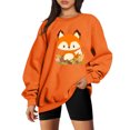 thumbnail image 1 of Chandails en Molleton Femmes Tendance Hiver Aguichant Col Rond Manches Longues Hauts Imprimés Chandails à Capuchon Réguliers Chandail en Molleton Blouse Tenues d'Hiver pour Femmes 2023 en Liquidation, 1 of 4