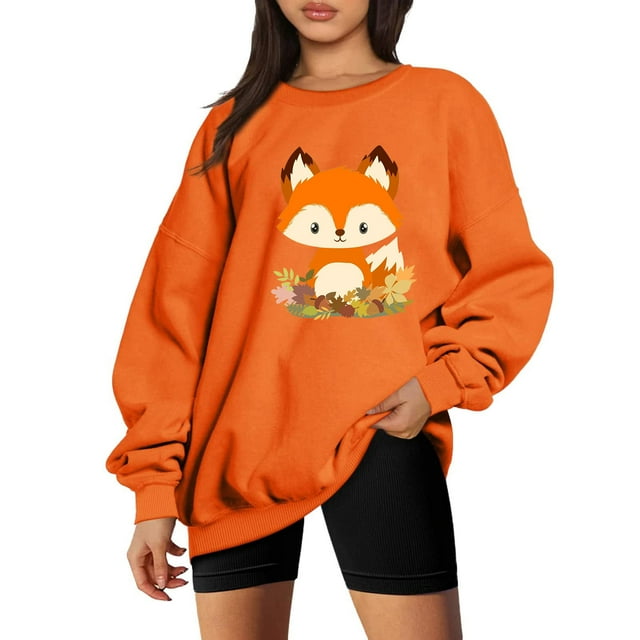 Chandails en Molleton Femmes Tendance Hiver Aguichant Col Rond Manches Longues Hauts Imprimés Chandails à Capuchon Réguliers Chandail en Molleton Blouse Tenues d'Hiver pour Femmes 2023 en Liquidation
