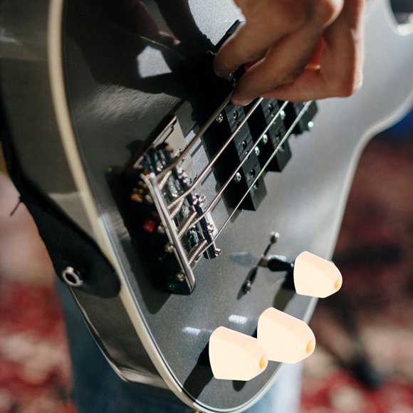 VERDANVERSE 12Ud Perillas De Guitarra Vintage En Plástico Amarillo Claro Para Fácil Ajuste Y Uso