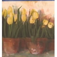 thumbnail image 1 of Yellow Tulips in Pots Floral Wallpaper Border Paint by Design, Roll 15' x 7'', 1 of 3