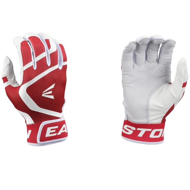 Guantes de Bateo de Béisbol Easton MAV GT Blanco/Rojo Talla Pequeña Juvenil