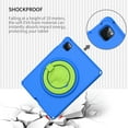 thumbnail image 4 of ELEHOLD Rugged Case for iPad Pro 11 2022/2021/2020/2018 Air 5/Air 4 10.9 with 360° Rotatable Folding Handle Grip Kickstand Built-in Screen Protector Crossbody Shoulder Strap Shockproof Case,Blue, 4 of 8
