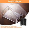 thumbnail image 5 of Uxcell 10Pack 45x38mm Acrylic Hinges Hardware Folding Hinge with Mounting Hole Black, 5 of 6