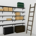 thumbnail image 2 of Kaboon 36 inch Long 10 inch Deep Floating Shelves for Wall Set of 2, Large Open Shelves Wall Mounted, Space Saving Home and Commercial Use, Black, 2 of 8