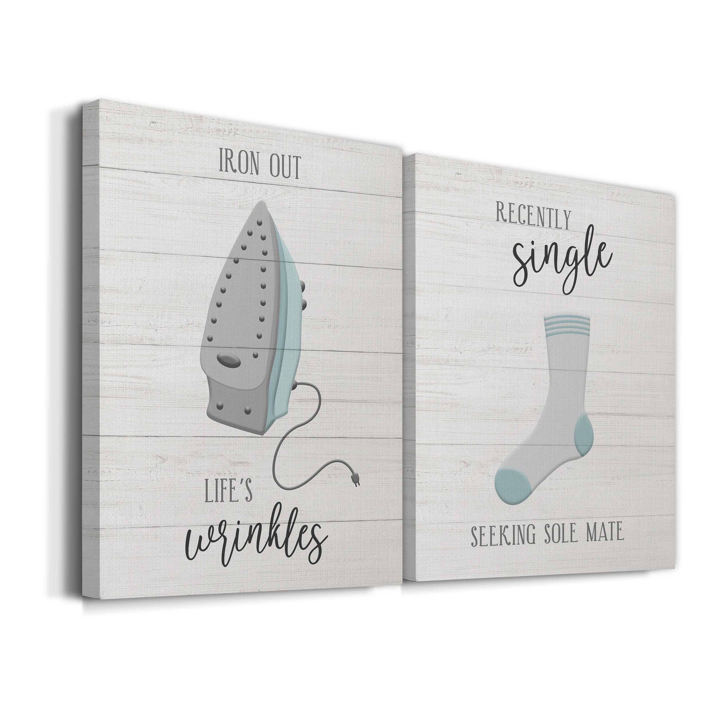 Iron Out Premium Gallery Wrapped Canvas - Ready to Hang - Set of 2 - 18 x 27 Each