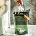 thumbnail image 6 of JOGZMZ Transparent Plastic Trash Cans Small Trash Can Wastebasket with Flip-Top Lid for Bathroom, Bedroom, Kitchen, College Dorm, Office - Clear, Household Cleaning Supplies, 6 of 8