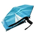 thumbnail image 5 of Sailing Boat Ocean Gulls Clouds All Weather Umbrella Triple Folding Parasol 6 Ribs UV Protection Portable, 5 of 8