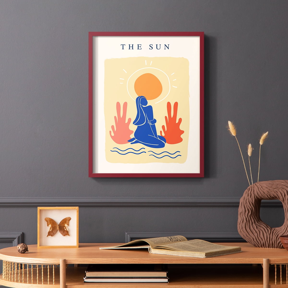 Matisse CCCX in Red Solid Wood 16 x 20 Framed Print