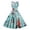 AA-Mint Green464, variant on Sleeveless Wrap V Neck Vintage Midi Dress for Women Floral Print A-Line Swing Spring Tea Party Gown
