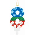 thumbnail image 1 of Tropical Cartoon Birthday Number Candle, Cartoon Flower Summer Blue and Red Candle Topper Fun & Colorful Cake Topper for Hawaiian Party Decorations Perfect for Kids‘ Birthday Cake (8), 1 of 7