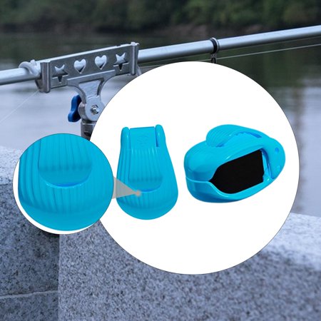 koolsoo 2 Pieces Fishing Rod Holder Straps Fishing Pole Tie Clips 2 Levels Adjust Sturdy Fish Rod Fixed Ball for Outdoor Indoor Boats blue