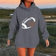 thumbnail image 3 of Uootdi Oversized Long Sleeve Hoodies for Women Game Day Hooded Sweatshirt Cute Gift Fleece Hooded Sweatshirt Pullover Fall Prep, 3 of 5