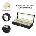 thumbnail image 3 of 1pc 12 Faux Leather Watch Case Display Box Storage Jewellery Glass Top, 3 of 5