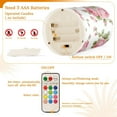 thumbnail image 4 of Chic Pink Roses Flickering Flameless Candles LED Tealight Battery Operated with Remote Set of 2 Holiday Decor Ornaments, 4 of 7