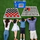 thumbnail image 2 of Set de juego Yuanhe Gaint Checkers con alfombra reversible Tic Tac Toe, 2 of 7