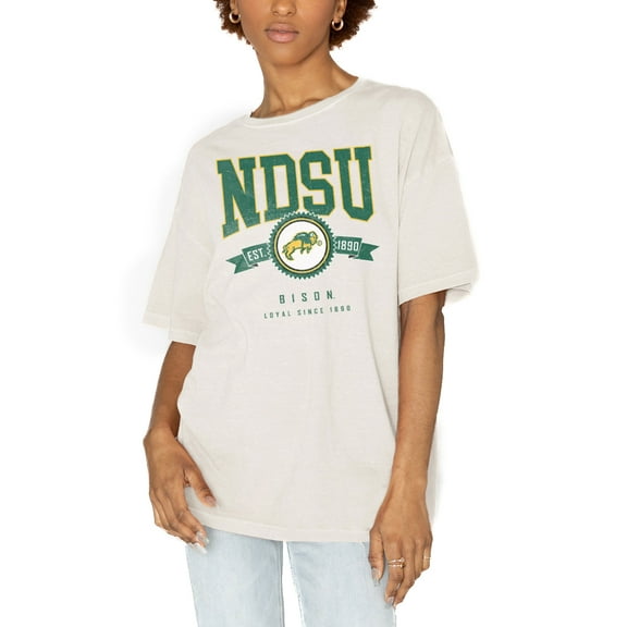 Women's Gameday Couture White NDSU Bison Get Goin' Oversized T-Shirt