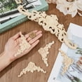 thumbnail image 3 of 5Pcs Wood Carved Onlay Appliques Flower Long Wood Applique Unpainted Wooden Carving Decals Wall Decorative Corner for DIY Furniture Wedding Decor Mirror Mantel Door Bed Burlywood DIY, 3 of 7