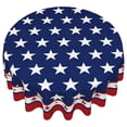 thumbnail image 2 of 4th of July Table Cover Round Tablecloth 60 Inch America Memorial Day 250 Years of Freedom 1776-2026 Patriotic Circular Table Cloth Machine Washable Waterproof Fabric(A), 2 of 9