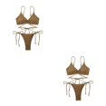 thumbnail image 3 of Yuarrent Conjunto de bikinis sexy Lindo traje de baño de piezas Traje de baño amigable con la piel Conveniente Push-Up Ligero Ropa de playa Type2 NO2, 3 of 6