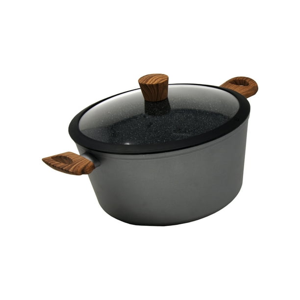 Westinghouse Cacerola Antiadherente De Mármol Gris Madera 24cm Westinghouse Mármol Gris Madera