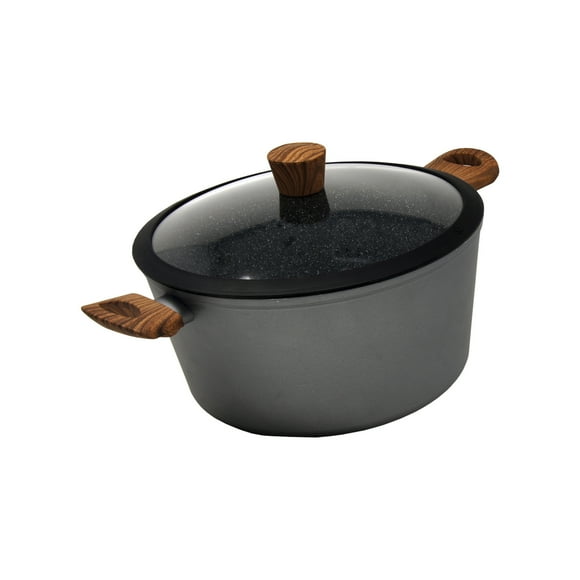 Westinghouse Cacerola Antiadherente De Mármol Gris Madera 24cm Westinghouse Mármol Gris Madera