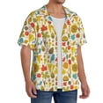 thumbnail image 2 of Sikiie Forest Mushrooms Men's Cuban Shirt, Hawaiian Shirts, Business Casual Button Down Shirts, Short Sleeve Shirt-X-Large, 2 of 5
