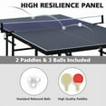 thumbnail image 6 of DOUBLE FISH 9 Ft MidSize Table Tennis Table Foldable And Portable Ping Pong Table Set For Indoor Games With Net 2 Table Tennis Paddles And 3 Balls, 6 of 8