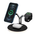 thumbnail image 2 of Estación de carga inalámbrica magnética, base de carga rápida 3 en 1 compatible con iPhone 12/13, Pro, Pro Max, Mini, iWatch 7/6/SE/5/4/3/2, AirPods 2/ Pro Zhivalor 223201-2, 2 of 8