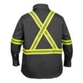 thumbnail image 3 of Flame Resistant High Visibility Hi Vis Shirt - 100% C - 7 oz (Small, Dark Grey), 3 of 9
