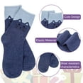 thumbnail image 5 of Loritta 5 Pairs Wool Socks for Women, Crew Cozy Boot Winter Warm Thick Socks Gifts Size 5-9, 5 of 7