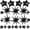Black, variant on 22 Pcs Silver Star Balloons,22/18/10 Inch Star Foil Mylar Balloon,Spike Balloon and Four Pointed Balloons for Party Supplies Christmas Birthday Wedding Photo Booth (Silver)