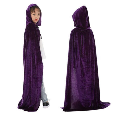 

nsendm Cape Halloween Mantle Girls Boys Baby Cosplay Kids Mentel Costume Cloak Party Girls Little Girl Coat Coat Purple 6-8 Years