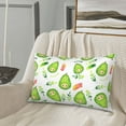 thumbnail image 5 of Pofeuu Kawaii Avocado Print Polyester Microfiber Plush Pillowcases, Super Soft and Cozy Pillow Case Covers with Envelop Closure（Pillow core not included）-14"x20", 5 of 6
