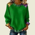 thumbnail image 3 of Craaazy Women's Carnival Prints Crewneck Long Sleeve Mardi Gras Sweatshirts Gifts, 3 of 5