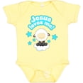 thumbnail image 3 of Inktastic Jesus Loves Me Cute Lamb and Stars Boys or Girls Baby Bodysuit, 3 of 5