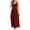 Wine, variant on IROINNID Women's Sleeveless Sundress Round Neckline Summer Casual Sling Mid-Length Pocket Dresses Loose Dress Regular Solid Color Dress