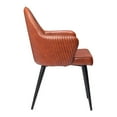thumbnail image 2 of Silloth Dining Chair Brown Dining Chair, Modern Style, Plush and durable faux leather fabric, Steel, Indoor Dining, 2 of 5