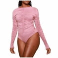 thumbnail image 2 of Teacher Appreciation Gifts AXXD Cargo Shorts for Lady,Solid Color Leopard Print Long Sleeve Shirt Jumpsuit Shorts for Women Casual Summer Pink 8, 2 of 5