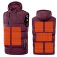thumbnail image 1 of Odeerbi Clearance Heated Coat Vest for Men Outdoor Warm Clothing Heated For Riding Skiing Fishing Charging Via Heated Coat, Wine, 1 of 8